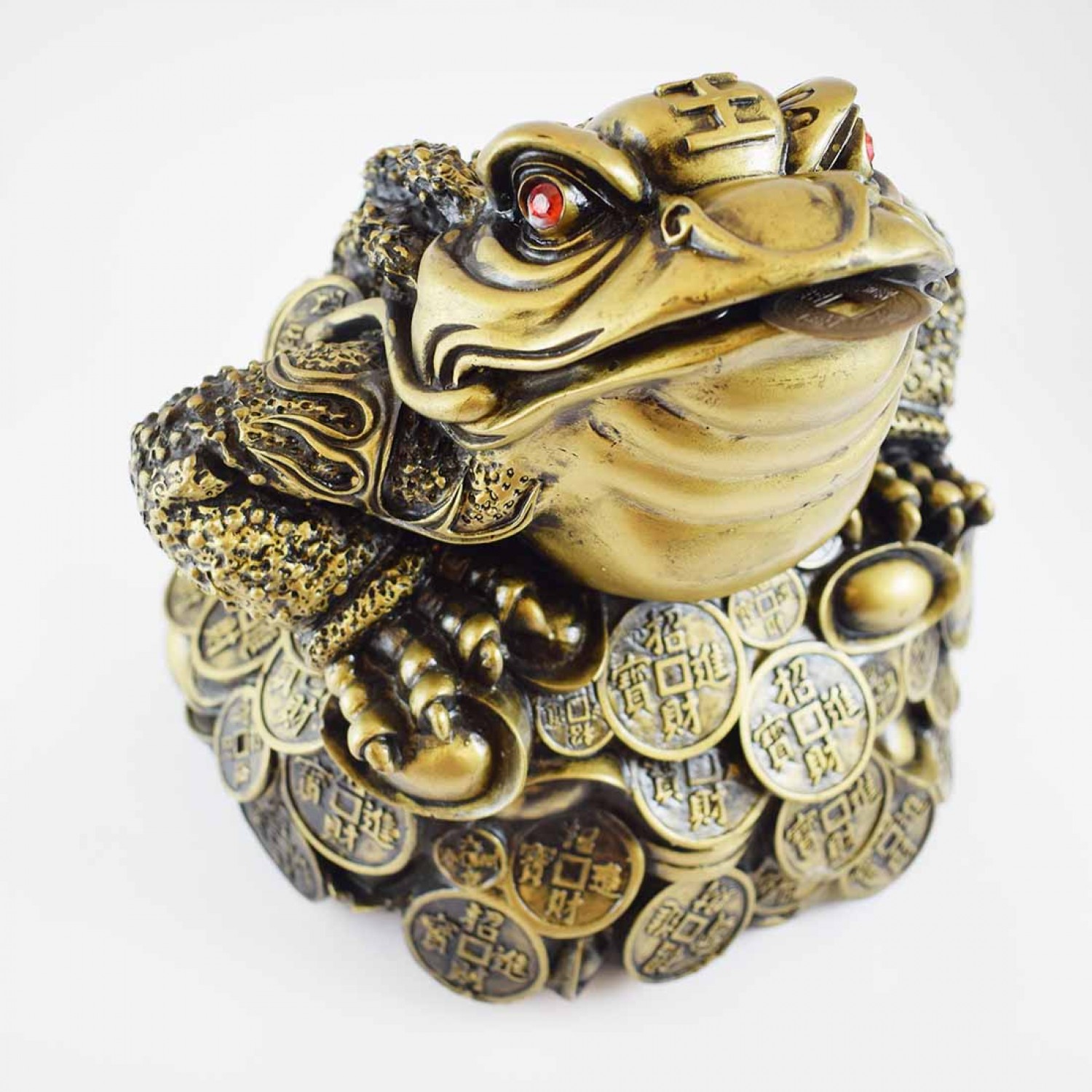 Big Size Brass Wealthy Money Frog On Treasure (Wealth And Good